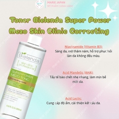 Toner Bielenda Super Power Mezo Skin Clinic Correcting Cấp Ẩm Sáng Da  Giảm Thâm Ba Lan 200ml