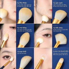 Set 12 Cọ Trang Điểm AMORTALS Makeup Cá Nhân Chuyên Nghiệp Lông Mềm Mịn Kèm Túi Đựng Tiện Lợi
