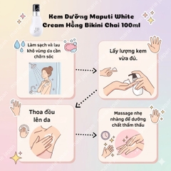 Kem Dưỡng Maputi White Cream Dưỡng Sáng Mềm Ẩm Mịn Vùng Da Nhạy Cảm Nhật Bản 100ml
