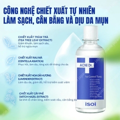Nước Cân Bằng ISOI Cấp Ẩm Kiểm Soát Nhờn Ngừa Mụn Sáng Da ACNI Dr. 1st Control Tonic Hàn Quốc Chai 130ml