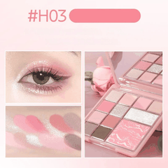 Bảng Phấn Mắt Má Đa Năng 12 Ô Hold Live  Highlight Siêu Sáng Floral Color Pink Mist HL755 15g