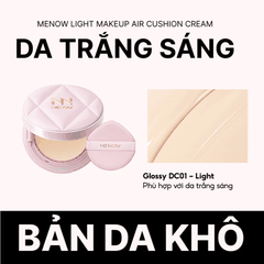 [MUA 1 TẶNG 1] Phấn Nước MENOW Finish Mỏng Nhẹ Mịn Màng Light Makeup Air Cushion Cream Pink Series 12g TẶNG BẢNG PHẤN 4Ô