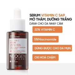 Serum Neogen Dermalogy Vitamin C 22% Sap + 5% Niacinamide Real Vita C Sáng Da Mờ Thâm Hàn Quốc 32ml