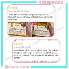 Gội Xả Biorica Honey VÀNG Dưỡng Ẩm Mềm Mượt Phục Hồi Tóc Hư Tổn Nhật Bản Túi 360ml