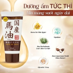 Kem Tay Loshi Horse Oil Cream Dưỡng Ẩm Phục Hồi Mềm Mịn Da Nhật Bản Tuýp 45g
