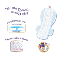 Băng Vệ Sinh Có Cánh Unicharm Sofy Siêu Thấm Chống Tràn  Ban Đêm Unicharm Sofy Skin Comfort Nhật Bản 36cm 4 Miếng