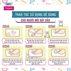 Băng Vệ Sinh Unicharm Sofy Soft Tampon Siêu Thấm Khô Thoáng Nhật Bản Hộp 9 Ống