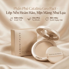 Phấn Phủ Catalina Geo Sempre /Catalina Happy & Please Pact Siêu Mịn Kiềm Dầu  Khô Thoáng Tự Nhiên Hàn Quốc 22g