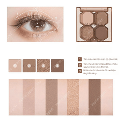 Bảng Phấn Mắt 4 Ô MENOW Mịn Lì Lâu Trôi  Glishten Four Color Eyeshadow Palette 4g