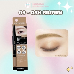 Chì Kẻ Mày 2 Đầu Kiss Me Heavy Rotation Tự Nhiên Sắc Nét Chống Lem Trôi Eyebrow Pencil & Powder Nhật Bản