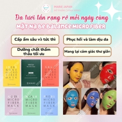 Mặt Nạ Vải Vi Sợi Be’Balance Micro Fiber Cấp Ẩm Làm Dịu Da Phục Hồi Tổn Thương Hàn Quốc FULL Hộp 10 Miếng