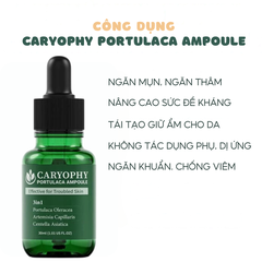 Serum Caryophy Portulaca Ampoule Giảm Mụn Mờ Thâm Se Khít Lỗ Chân Lông Hàn Quốc 30ml