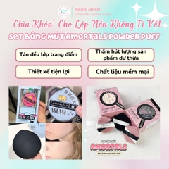 Set Bông Mút Trang Điểm Amortals Powder Puff Mềm Mại Đàn Hồi Nền Mịn Siêu Tốt