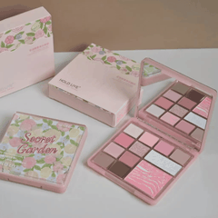 Bảng Phấn Mắt Má Đa Năng 12 Ô Hold Live  Highlight Siêu Sáng Floral Color Pink Mist HL755 15g
