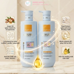 Set Gội Xả Olexrs Luxury  Phục Hồi Giảm Rụng Bóng Mượt Argan Oil & Pearl Essence Anh 500ml