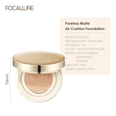 Cushion Focallure Kiềm Dầu Đỉnh Che Phủ Tốt Mịn Lì Poreless Matte Air Foundation FA19 12g