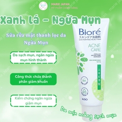 Sữa Rửa Mặt Thanh Lọc Da Biore Sạch Nhờn Dưỡng Ẩm Sáng Da Ngăn Ngừa Mụn Skin Purifying Facial Foam Nhật Bản