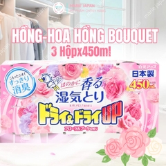 Hộp Hút Ẩm Hakugen Earth Khử Mùi Ẩm Mốc Làm ThơmTủ Quần Áo tủ Giày Nhật Bản 3 Hộpx450ml