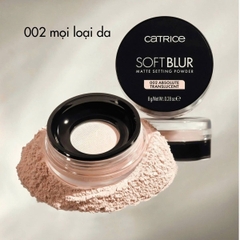 Phấn Phủ Catrice Soft Blur Mỏng Nhẹ Kiềm Dầu Tự Nhiên Matte Setting  Powder 8g - TẶNG BÔNG PHẤN CATRICE