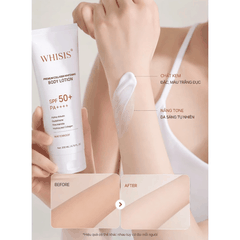 Dưỡng Thể Whisis Ban Ngày Premium Collagen Whitening UV SPF50 Tuýp 200ml