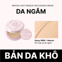 [MUA 1 TẶNG 1] Phấn Nước MENOW Finish Mỏng Nhẹ Mịn Màng Light Makeup Air Cushion Cream Pink Series 12g TẶNG BẢNG PHẤN 4Ô