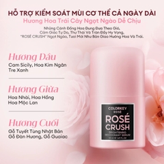 Lăn Khử Mùi Colorkey Rosé Crush Dưỡng Sáng Khử Mùi Khô Thoáng Mềm Mịn Da Brightening Deodorant Serum Chai 50ml - TẶNG 1 SET 2 SAMPLE GEL TẮM ROSE CRUSH