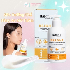 Dưỡng Thể MD CARE Brightening Acne Body Lotion Dưỡng Sáng Da Mờ Thâm Giảm Mụn Cơ Thể Chai 200ml