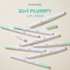 Chì Kẻ Viền Môi Dearmay 2in1 Chuẩn Sắc Tạo Hiệu Ứng Môi Căng Mọng Tự Nhiên Plumpy Lip Liner Hàn Quốc