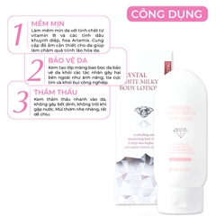 Dưỡng Thể 3W Clinic Crystal White Milky Body Lotion Tuýp 150g