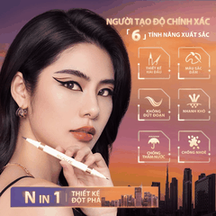 Kẻ Mắt Nước 2 Đầu Focallure Cao Cấp Siêu Mảnh, Bền Màu Ultra-Skinny Liquid FA309 LL01 1,2g