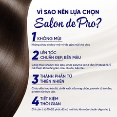 Kem Nhuộm Tóc Cho NỮ Salon De Pro Phủ Bạc Tự Nhiên Không Mùi Cao Cấp Nhật Bản 80G