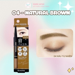 Chì Kẻ Mày 2 Đầu Kiss Me Heavy Rotation Tự Nhiên Sắc Nét Chống Lem Trôi Eyebrow Pencil & Powder Nhật Bản