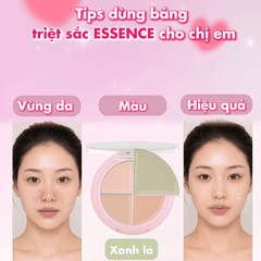 [MUA 1 TẶNG 1] Bảng Triệt Sắc 4 Ô Essence Che Khuyết Điểm Hiệu Chỉnh Tông Da Correct & Conceal Palette 4.4g -TẶNG 1 SON ESSENC