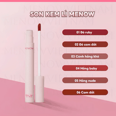 Son Kem Bùn Menow Mềm Mịn Không Khô Môi Butter Shot Liquid Velvet 2g