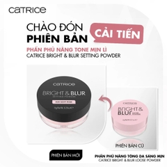 Phấn Phủ Catrice Mỏng Nhẹ Nâng Tone Căng Bóng Da Bright & Blur Setting Powder 8g - TẶNG 1 BÔNG PHẤN CATRICE