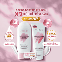 Dưỡng Thể Whisis Ban Ngày Premium Collagen Whitening UV SPF50 Tuýp 200ml