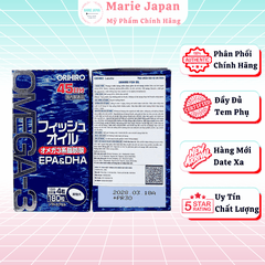 Dầu Cá Omega 3 Orihiro Nhật Bản 180 Viên