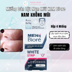 Miếng Dán Lột Mụn Mũi Biore Sạch Sâu Lỗ Chân Lông Mịn Màng Da Nhật Bản Hộp 4 Miếng