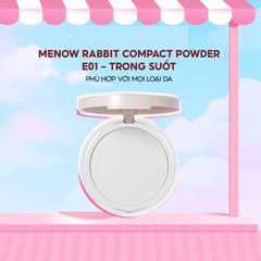 [MUA 1 TẶNG 1] Phấn Phủ Nén MENOW Rabbit Compact Powder Kiềm Dầu Chống Nước Che Phủ Hoàn Hảo 8.5g