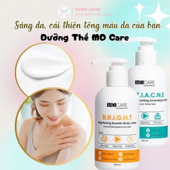 Dưỡng Thể MD CARE Brightening Acne Body Lotion Dưỡng Sáng Da Mờ Thâm Giảm Mụn Cơ Thể Chai 200ml