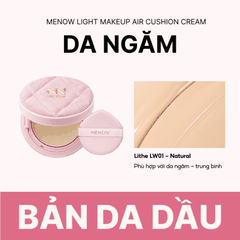[MUA 1 TẶNG 1] Phấn Nước MENOW Finish Mỏng Nhẹ Mịn Màng Light Makeup Air Cushion Cream Pink Series 12g TẶNG BẢNG PHẤN 4Ô