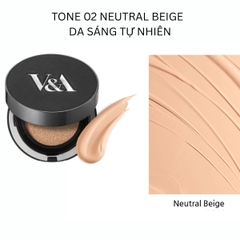 Cushion V&A Beauty Long Wear Foundation Che Khuyết Điểm Mịn Lì  Lâu Trôi Hàn Quốc Hộp 15g + Lõi Refill