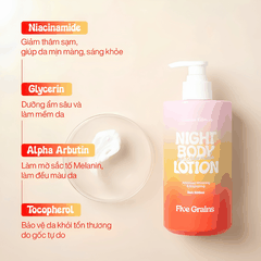 [MUA 2 TẶNG 1] Kem Dưỡng Boby Five Grains Niacinamide Nâng Tone Sáng Da Cấp Ẩm Day & Night - TẶNG GĂNG TAY NÂU THOA KEM