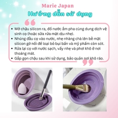 Chậu Vệ Sinh Cọ Makeup Silicon Gấp Gọn Làm Sạch Cọ Bông Mút Dễ Dàng