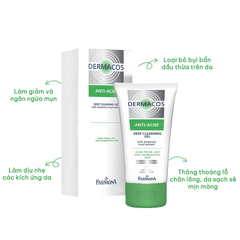 [MUA 1 TẶNG 1] Gel Rửa Mặt Dermacos Làm Sạch Sâu, Giảm Nhờn Hỗ Trợ Ngừa Mụn Hiệu Quả Anti-Acne Deep Cleansing 150ml - TẶNG 1 MASK JM