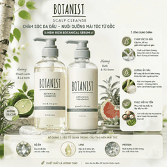 Dầu Gội Xả BOTANIST Moist Nắp Xám Dưỡng Ẩm Tự Nhiên Cho Tóc Khô Xơ Làm Sạch Dịu Nhẹ  Nhật Bản 460ml