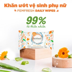 Khăn Ướt Vệ Sinh Vùng Kín Femfresh Intimate Skincare Daily Wipes Cao Cấp Hằng Ngày