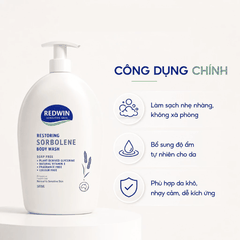 Sữa Tắm Redwin Hỗ trợ Dưỡng Ẩm Dịu Nhẹ, Không Xà Phòng Cho Da Khô, Nhạy Cảm Phù Hợp Cho Cả Gia Đình Body Wash Sorbolene