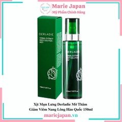 Xịt Mụn Lưng Derladie Herbal Extract Body Solution Mist Mờ Thâm Giảm Viêm Nang Lông Hàn Quốc 150ml