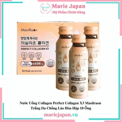 Nước Uống Collagen Perfect Collagen X3 Masilraon Trắng Da Chống Lão Hóa Hàn Quốc Hộp 10 Ống